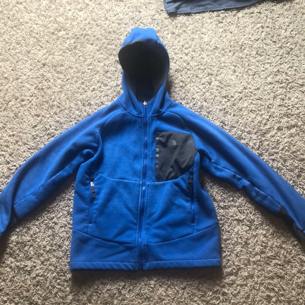 Blue Northface fleece jacket